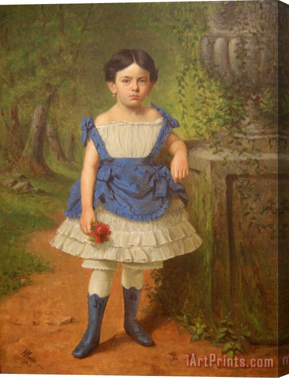 Henry Mosler Elizabeth Moerlein Portrait, 1869 Stretched Canvas Print / Canvas Art