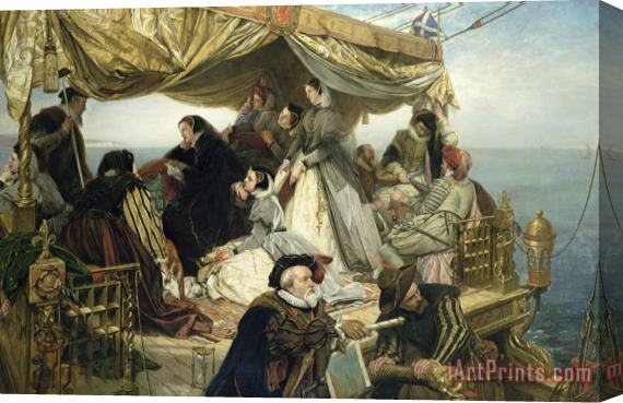 Henry Nelson O Neil Mary Stuart's Farewell to France Stretched Canvas Painting / Canvas Art