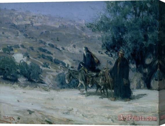 Henry Ossawa Tanner Flight into Egypt Stretched Canvas Painting / Canvas Art