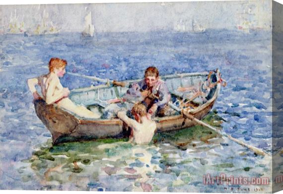 Henry Scott Tuke August Blue Stretched Canvas Painting / Canvas Art