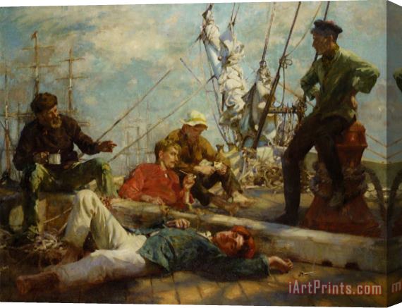 Henry Scott Tuke The Midday Rest Stretched Canvas Print / Canvas Art