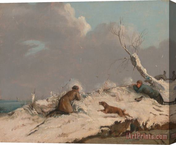 Henry Thomas Alken Duck Shooting in Winter Stretched Canvas Print / Canvas Art
