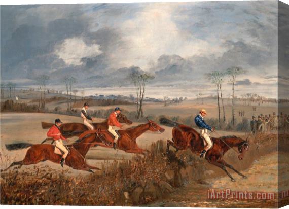 Henry Thomas Alken Scenes From a Steeplechase Taking a Hedge Stretched Canvas Painting / Canvas Art