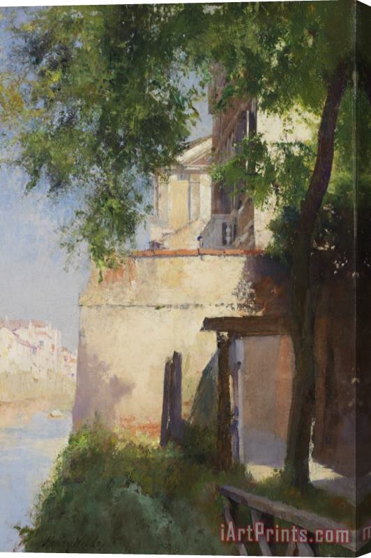 Henry Woods A View of Venice from a Terrace Stretched Canvas Print / Canvas Art