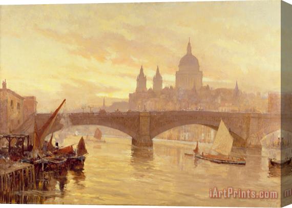 Herbert Menzies Marshall Southwark Bridge Stretched Canvas Print / Canvas Art
