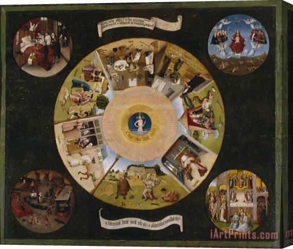 Hieronymus Bosch The Seven Deadly Sins Stretched Canvas Print / Canvas Art
