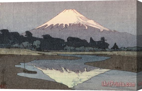 Hiroshi Yoshida Fuji Mountain From Suzu River, Evening (fujisan, Yu) Stretched Canvas Print / Canvas Art