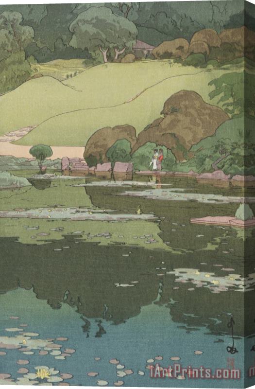 Hiroshi Yoshida In The Botanical Garden (shokubutsu En No Suiren), From The Series Twelve Views of Tokyo (tokyo Ju Ni Dai) Stretched Canvas Painting / Canvas Art