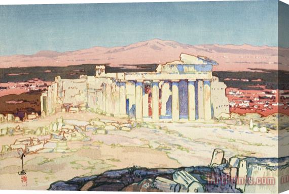 Hiroshi Yoshida The Acropolis at Athens (azensu No Koseki), From The European Series Stretched Canvas Print / Canvas Art