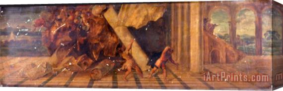 Hodgkins, Thomas F. Samson And The Philistines Stretched Canvas Painting / Canvas Art