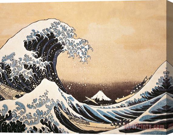 Hokusai The Great Wave Of Kanagawa Stretched Canvas Painting / Canvas Art