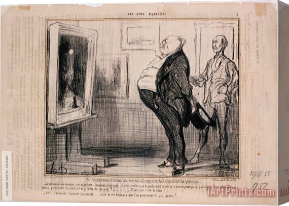 Honore Daumier Ces Bons Parisiens M. Prudhomme Visitant Les Ateliers… Stretched Canvas Print / Canvas Art