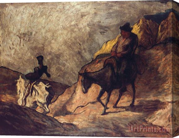 Honore Daumier Don Quichotte Et Sancho Pansa Stretched Canvas Print / Canvas Art