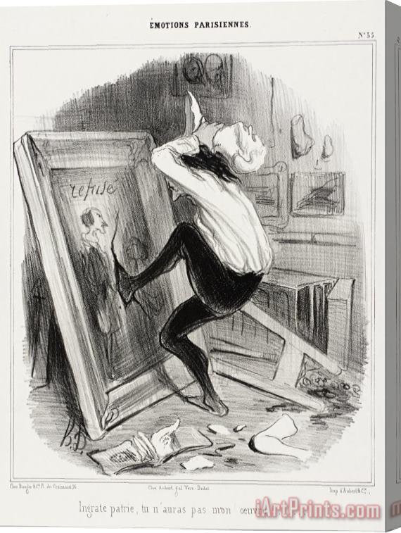 Honore Daumier Ingrat Patrie, Tu N'auras Pas Mon Oeuvre!... Stretched Canvas Print / Canvas Art