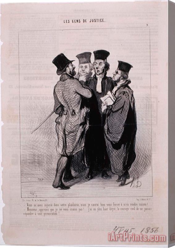 Honore Daumier Les Gens De Justice Vous M'avez Injure Dans Votre Plaidoirie Stretched Canvas Print / Canvas Art