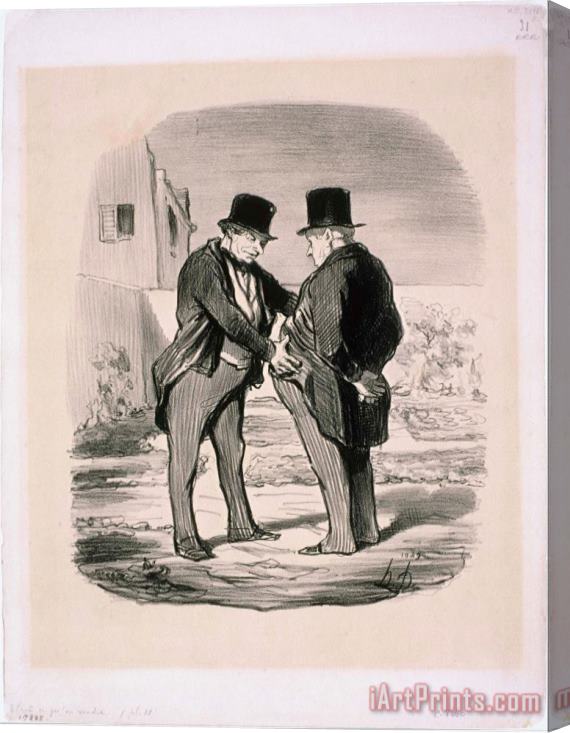 Honore Daumier Tout Ce Qu'on Voudra Nous Avons Donc Vole Le Ballon De Mr. Green Stretched Canvas Print / Canvas Art