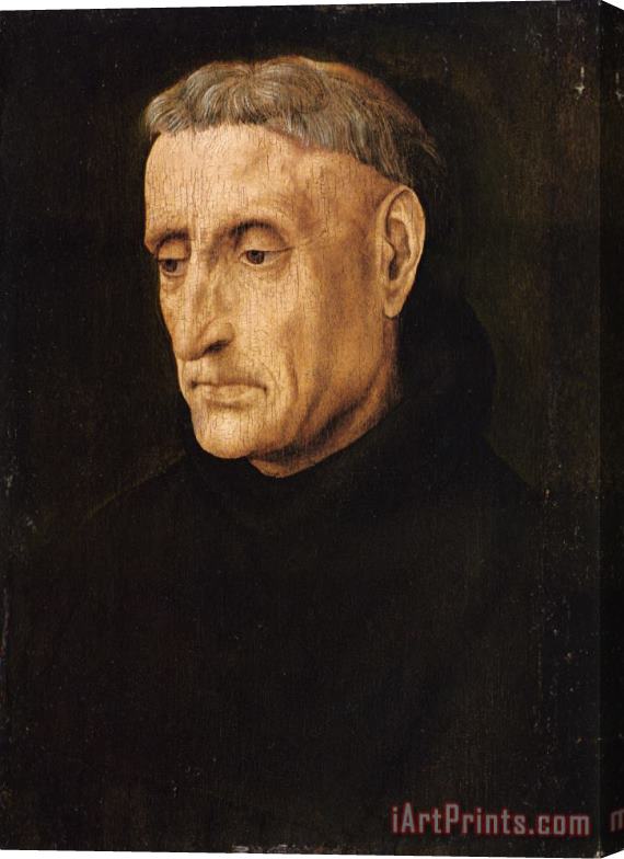 Hugo van der Goes Portrait of a Benedictine Monk Stretched Canvas Print / Canvas Art