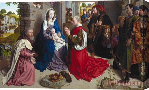 Hugo van der Goes The Adoration of The Kings (monforte Altar) Stretched Canvas Painting / Canvas Art