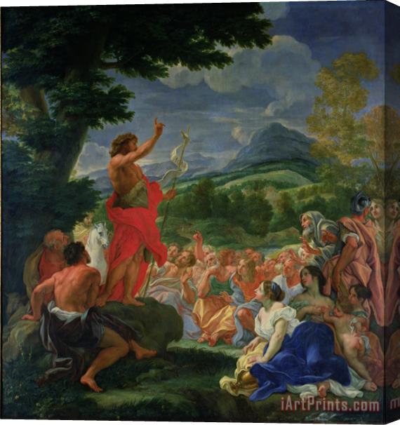 II Baciccio - Giovanni B Gaulli St John the Baptist Preaching Stretched Canvas Print / Canvas Art