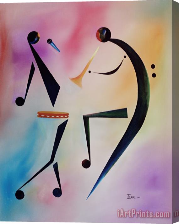 Ikahl Beckford Tambourine Jam Stretched Canvas Print / Canvas Art