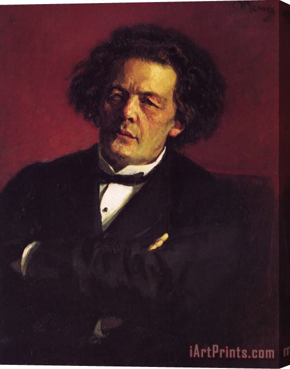 Il'ya Repin Portrait of The Pianist, Conductor, And Composer, Anton Grigorievich Rubinstein Stretched Canvas Print / Canvas Art