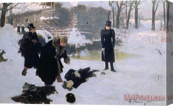 Ilya Efimovich Repin The Duel Stretched Canvas Print / Canvas Art