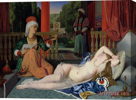 Ingres Odalisque with Slave Stretched Canvas Print / Canvas Art
