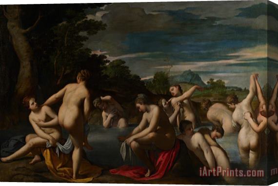 Ippolito Scarsella Nymphs At The Bath Stretched Canvas Print / Canvas Art