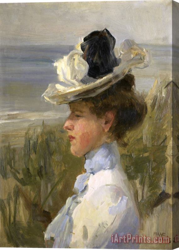 Isaac Israels A Young Woman Looking Out Over The Sea Stretched Canvas Print / Canvas Art