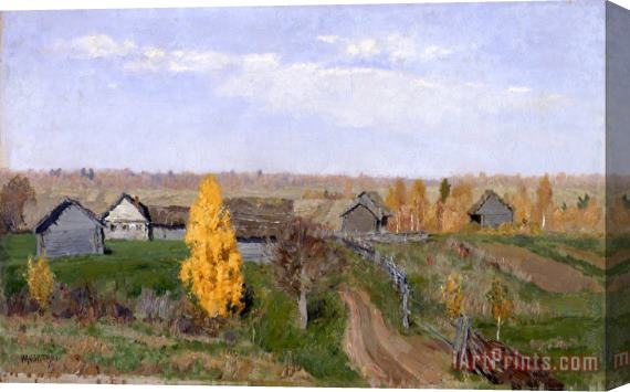 Isaac Levitan Golden Autumn. Slobodka Stretched Canvas Painting / Canvas Art