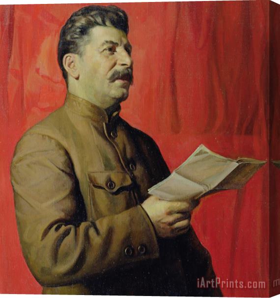 Isaak Israilevich Brodsky Portrait Of Stalin Stretched Canvas Print / Canvas Art