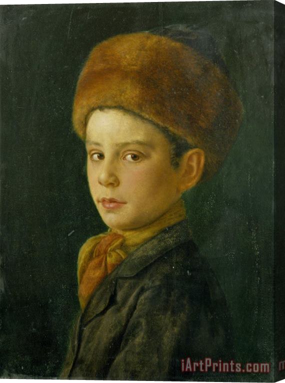 Isidor Kaufmann Portrait of a Boy Stretched Canvas Print / Canvas Art