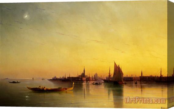 Ivan Ayvazovsky Venice From The Lagoon at Sunset Stretched Canvas Print / Canvas Art