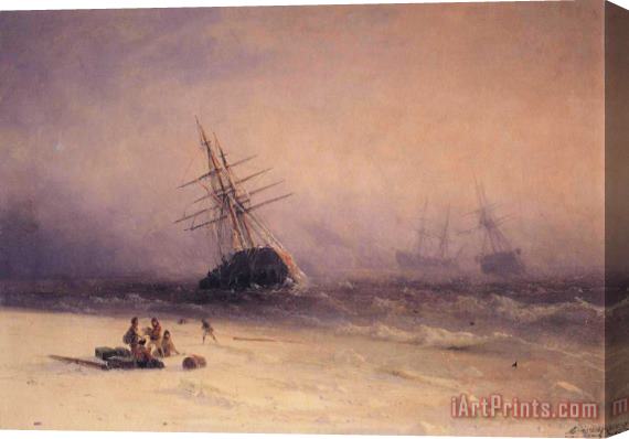 Ivan Constantinovich Aivazovsky Shipwreck on The Black Sea Stretched Canvas Print / Canvas Art