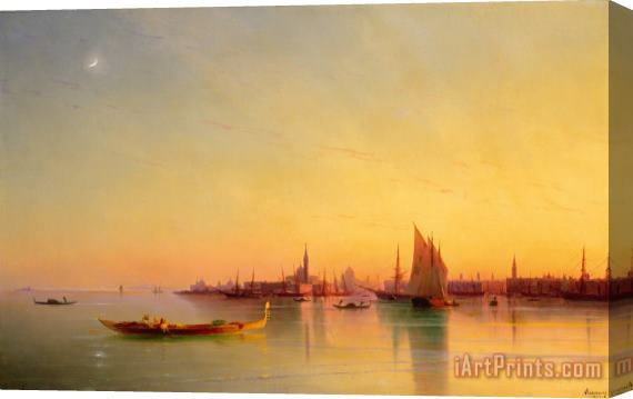 Ivan Konstantinovich Aivazovsky Venice from the Lagoon at Sunset Stretched Canvas Print / Canvas Art