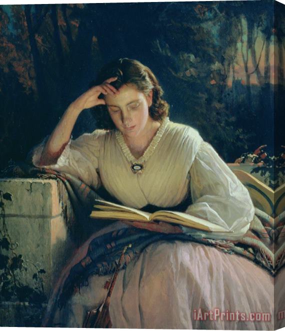 Ivan Nikolaevich Kramskoy Reading Stretched Canvas Painting / Canvas Art