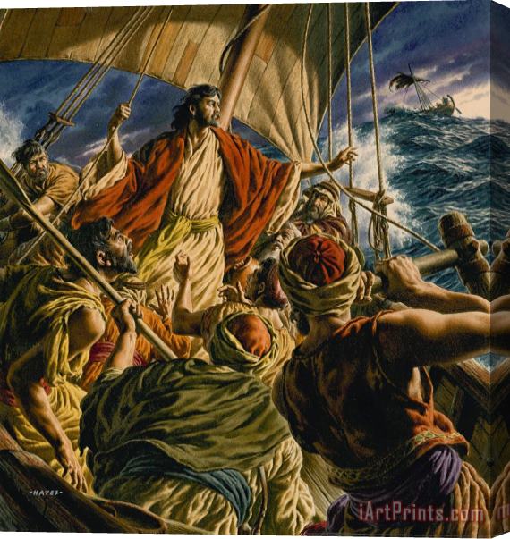 Jack Hayes Christ on the Sea of Galilee Stretched Canvas Print / Canvas Art