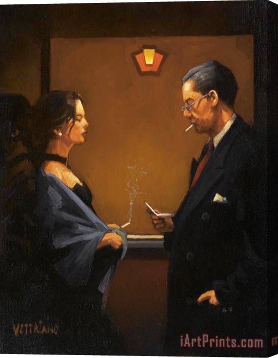 Jack Vettriano A Letter of Consequence II Stretched Canvas Print / Canvas Art