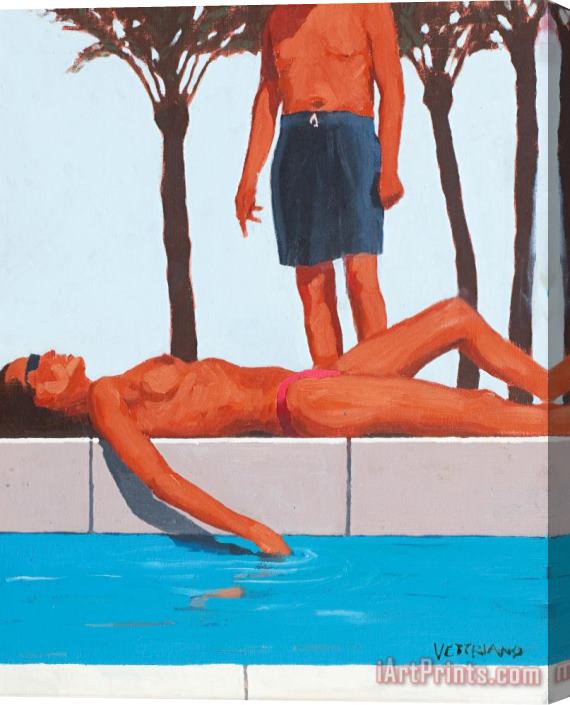 Jack Vettriano An Unexpected Guest (study) Stretched Canvas Print / Canvas Art