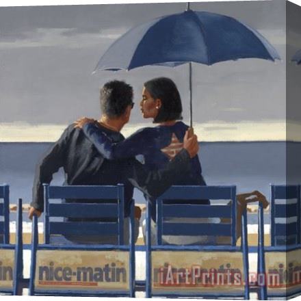 Jack Vettriano Blue Blue Stretched Canvas Painting / Canvas Art