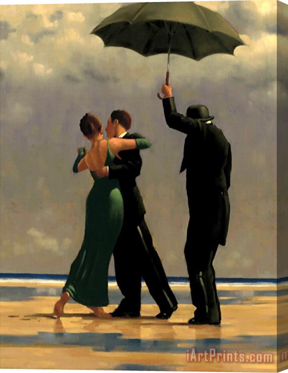 Jack Vettriano Dancer in Emerald Stretched Canvas Painting / Canvas Art