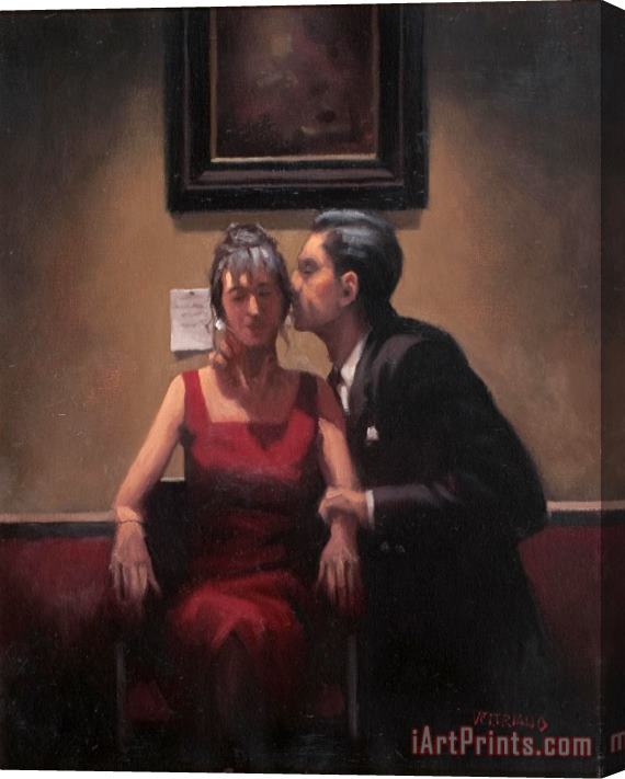 Jack Vettriano Intimate Whispers Stretched Canvas Painting / Canvas Art