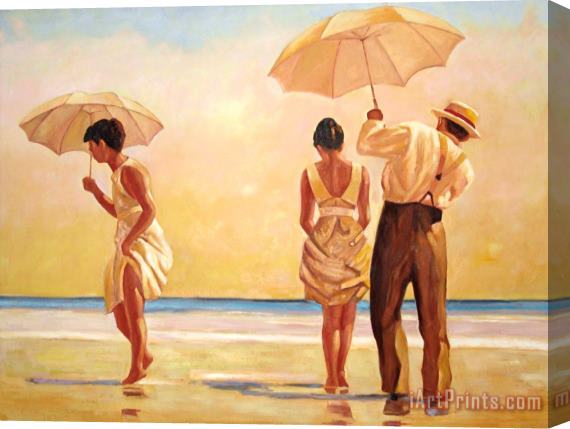 Jack Vettriano Mad Dogs 2 Stretched Canvas Painting / Canvas Art