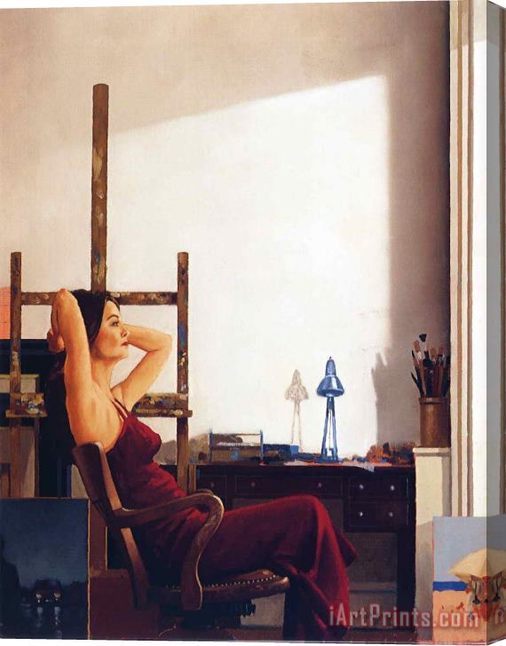 Jack Vettriano Model in The Studio Stretched Canvas Print / Canvas Art