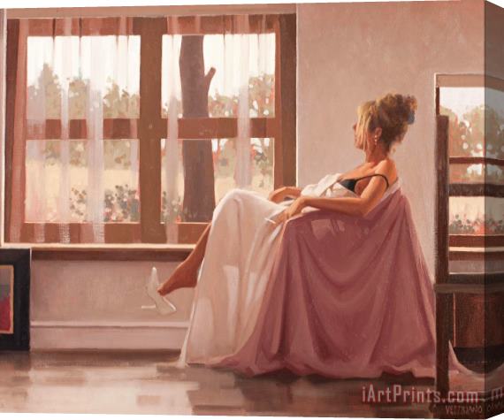 Jack Vettriano Model in White Stretched Canvas Print / Canvas Art