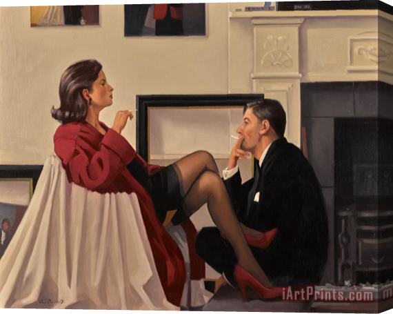 Jack Vettriano Models in The Studio, 2004 Stretched Canvas Print / Canvas Art