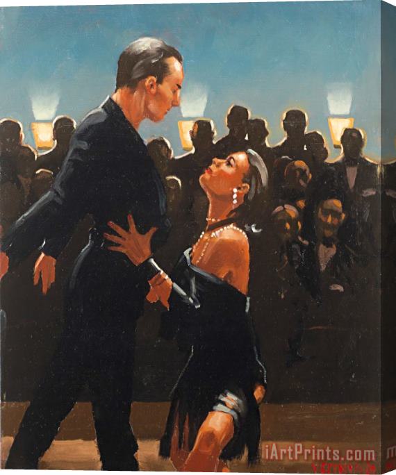 Jack Vettriano Study for Rumba in Black Stretched Canvas Print / Canvas Art