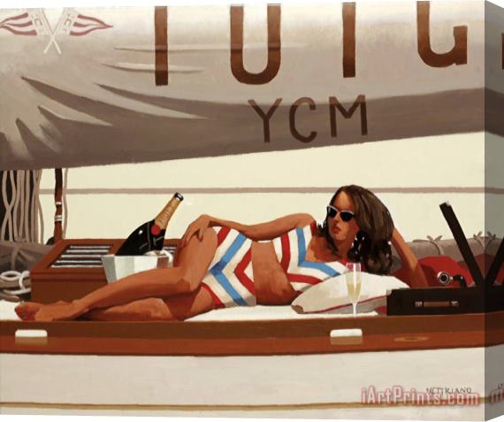 Jack Vettriano Sunshine And Champagne, 2009 Stretched Canvas Print / Canvas Art
