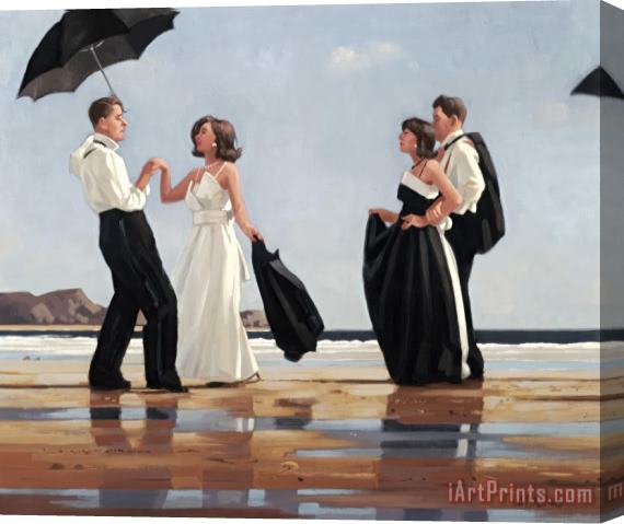 Jack Vettriano The Beach Collection Stretched Canvas Print / Canvas Art