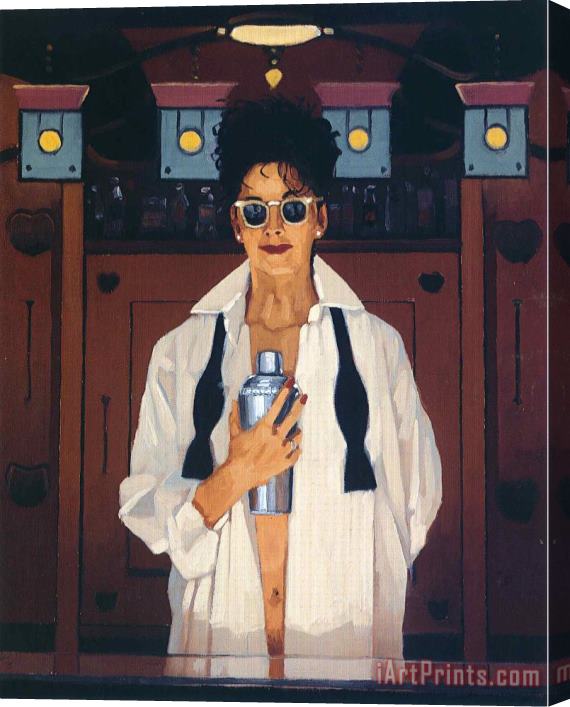 Jack Vettriano The Cocktail Shaker Stretched Canvas Print / Canvas Art